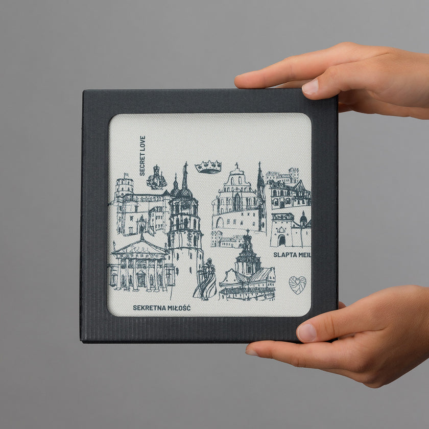 Stalo padėkliukai “Barboros ir Augusto istorijos žemėlapis” | balti | 6 vnt.