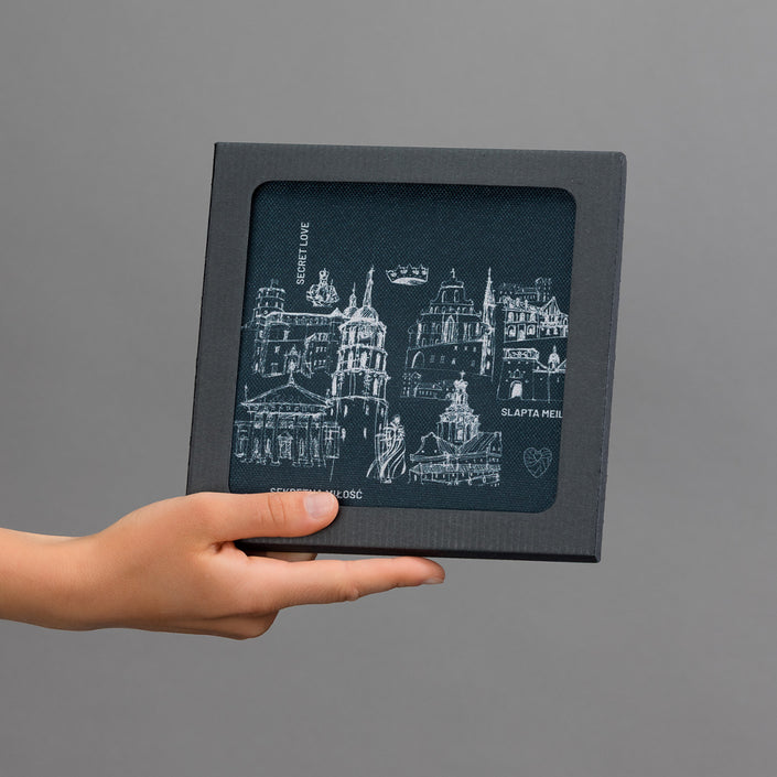 Stalo padėkliukai “Barboros ir Augusto istorijos žemėlapis” | tamsiai pilki | 6 vnt.