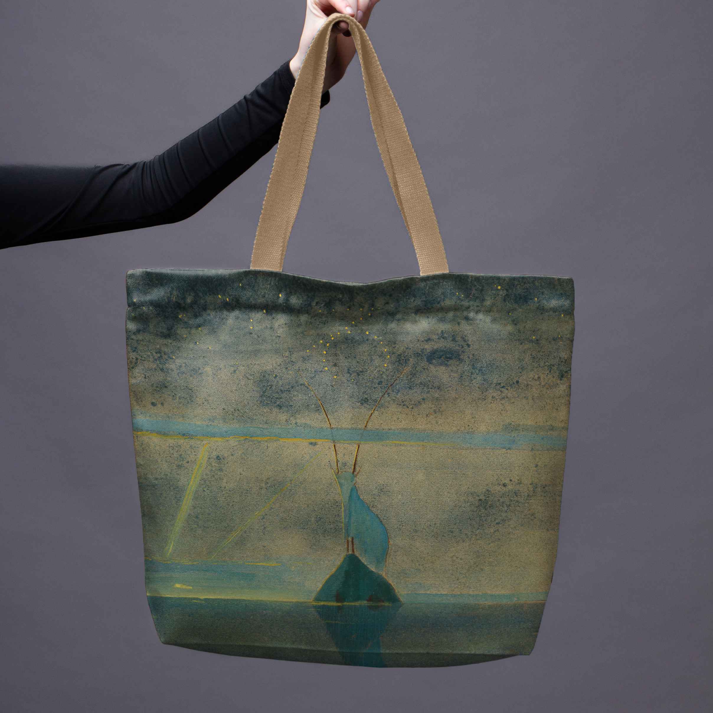 Pirkinių krepšys M. K. Čiurlionis „Saulė eina Ožiaragio ženklu