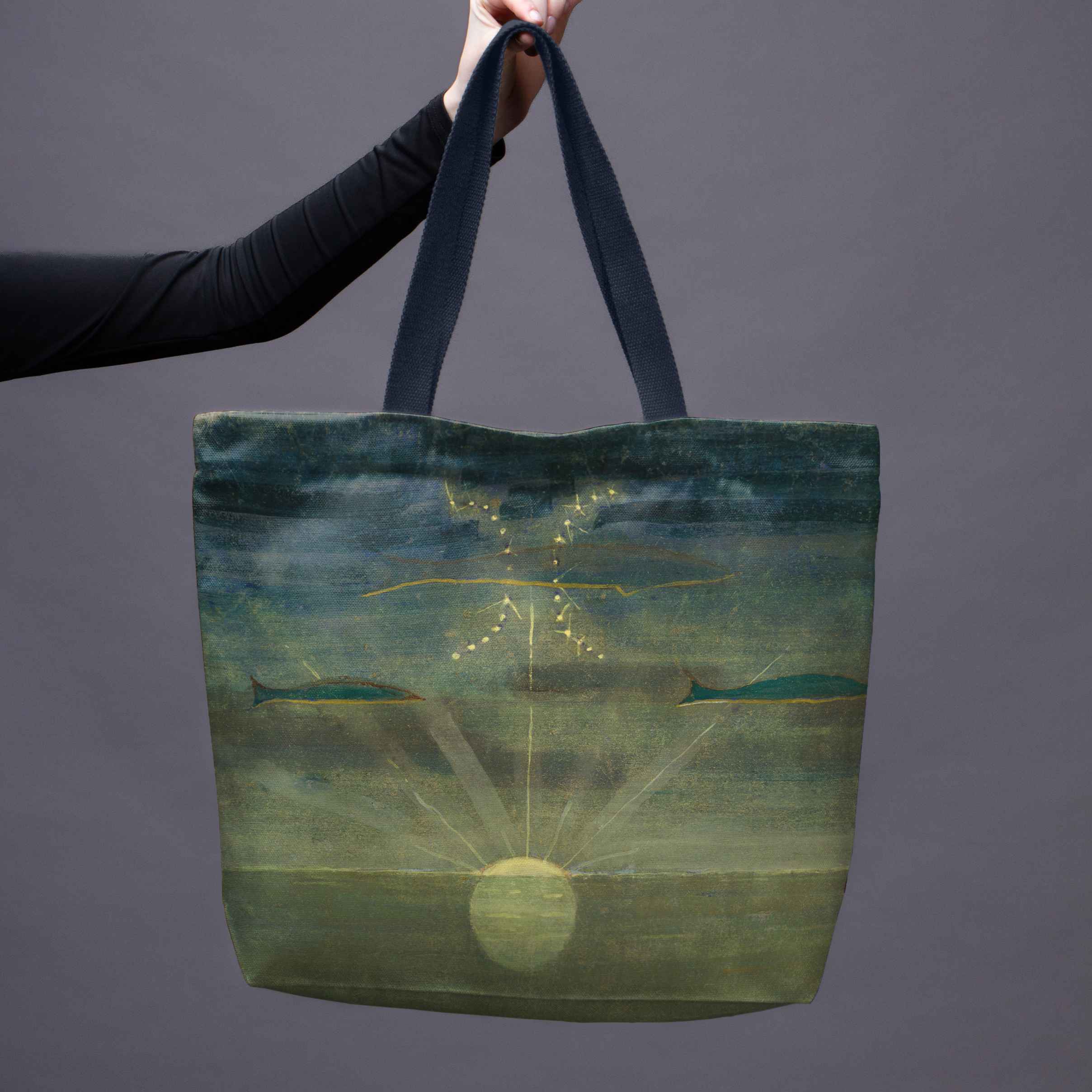 Pirkinių krepšys M. K. Čiurlionis „Saulė eina Žuvų ženklu