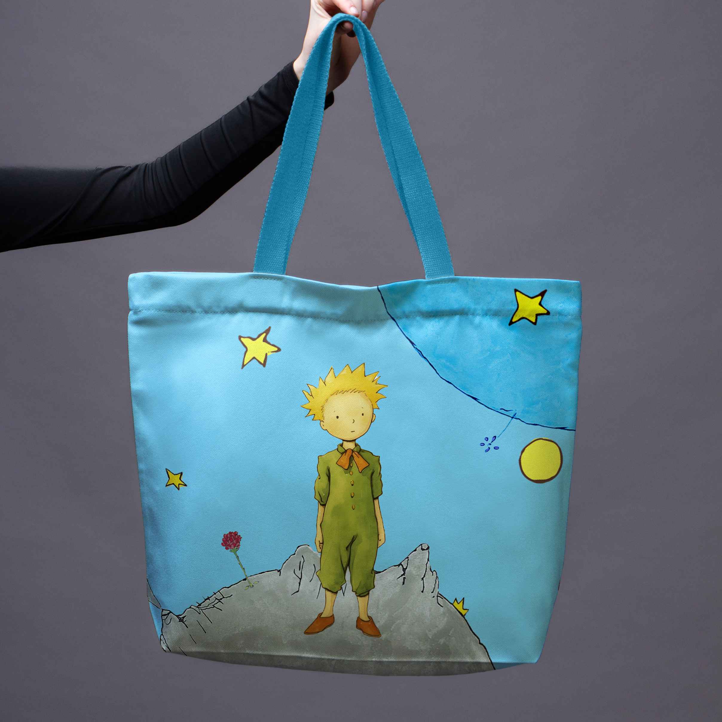 Pirkinių krepšys Antoine de Saint-Exupéry Mažasis princas „Planeta