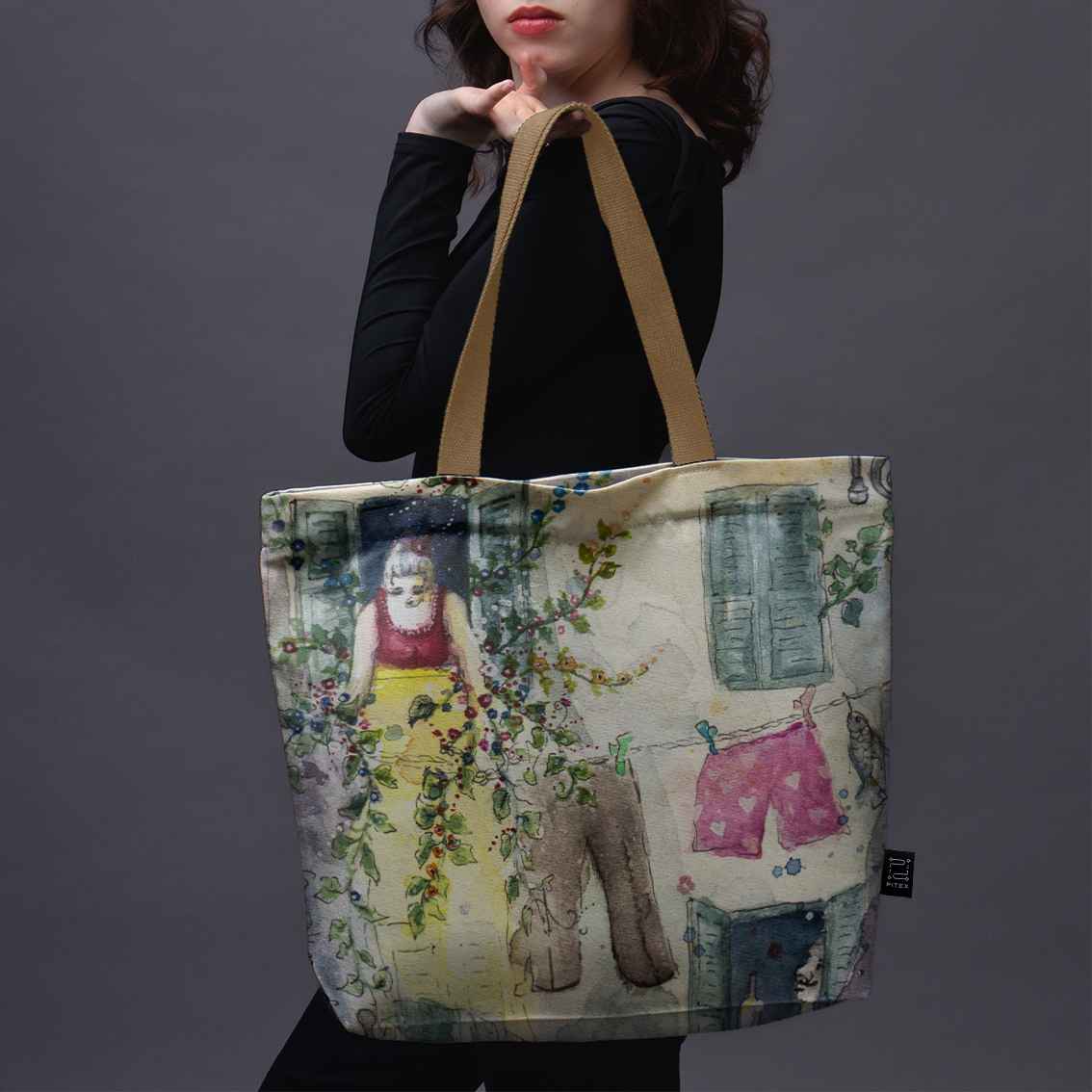 Pirkinių krepšys Theresa Van Cherry „Langas