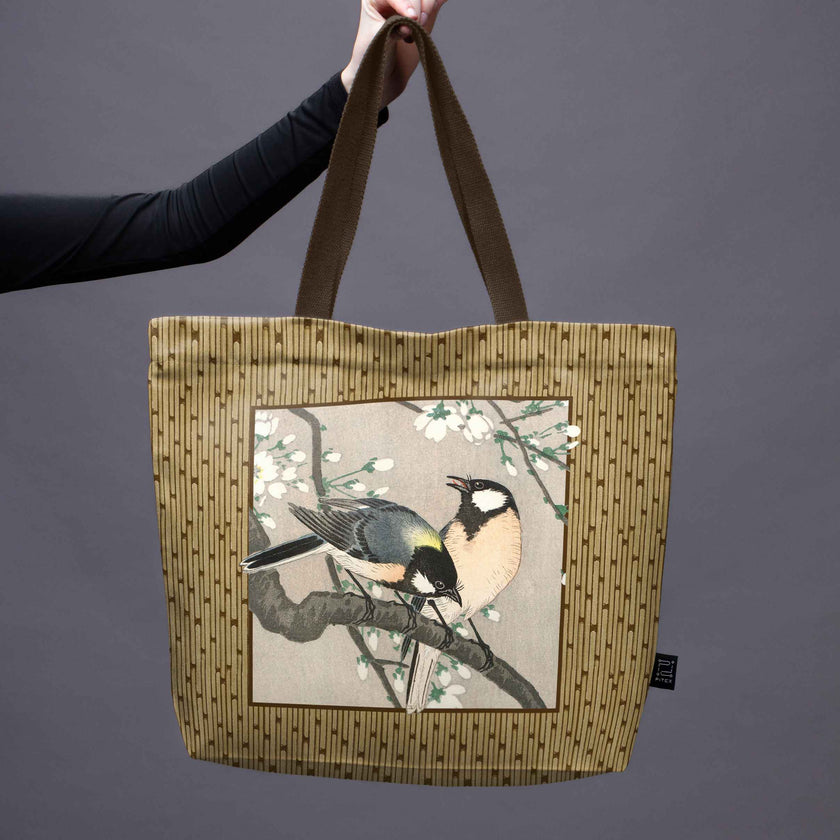 Shopping bag Ohara Koson „Tits on a cherry branch