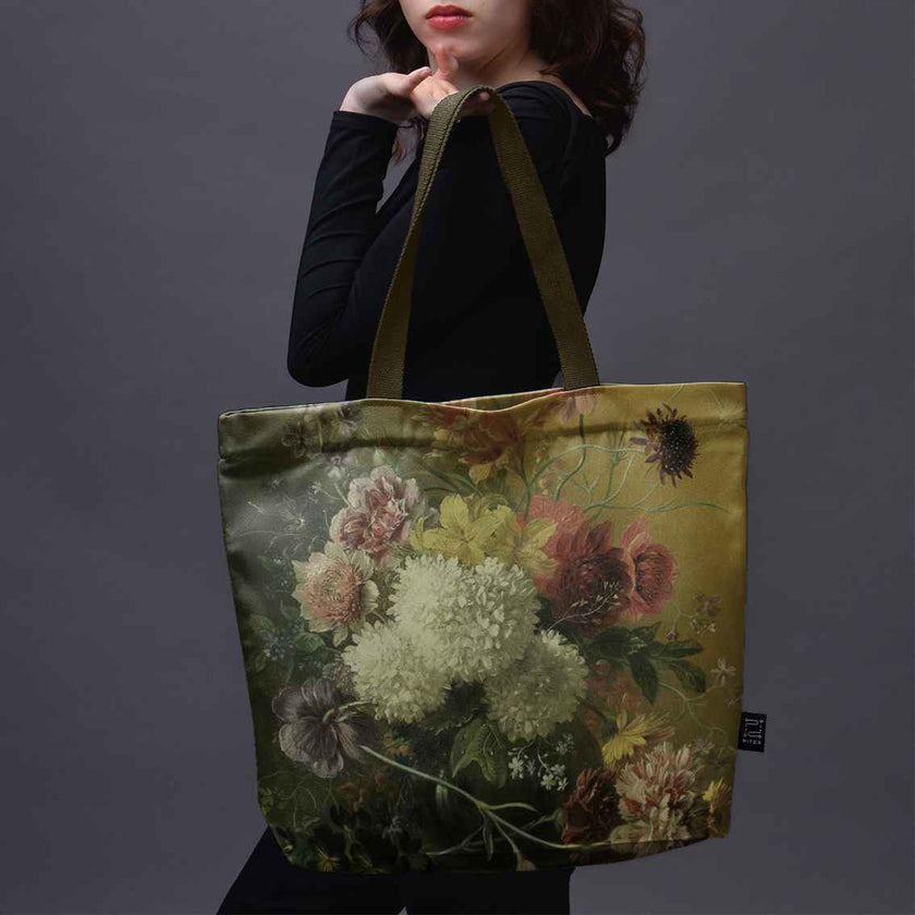 Pirkinių krepšys Gregorius van Os „Still Life with Flowers