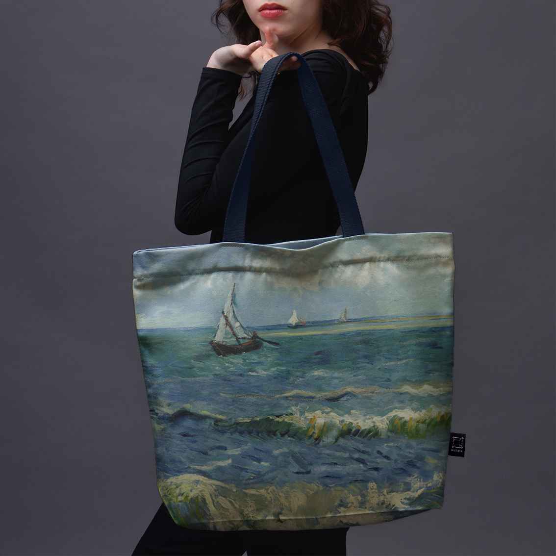 Pirkinių krepšys Vincent van Gogh „The Sea at Les Saintes-Maries-de-la-Mer