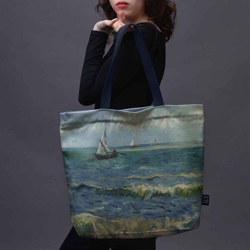 Pirkinių krepšys Vincent van Gogh „The Sea at Les Saintes-Maries-de-la-Mer