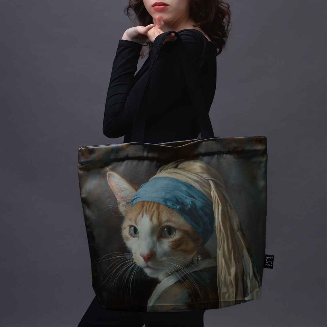 Pirkinių krepšys Imagine „Katė su perlo auskaru