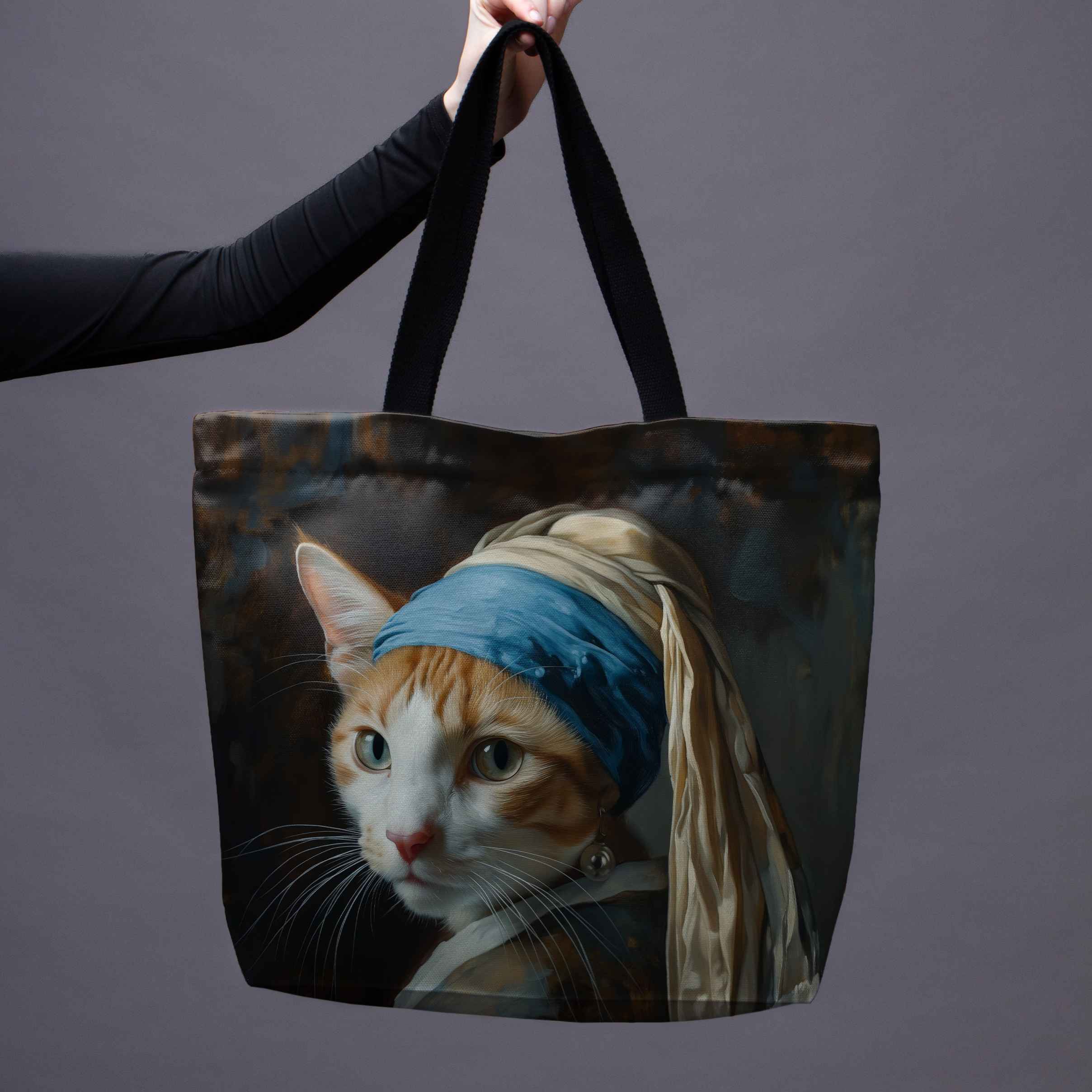 Pirkinių krepšys Imagine „Katė su perlo auskaru