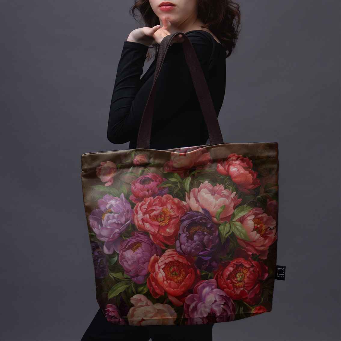 Pirkinių krepšys Imagine „Bijūnų puokštė