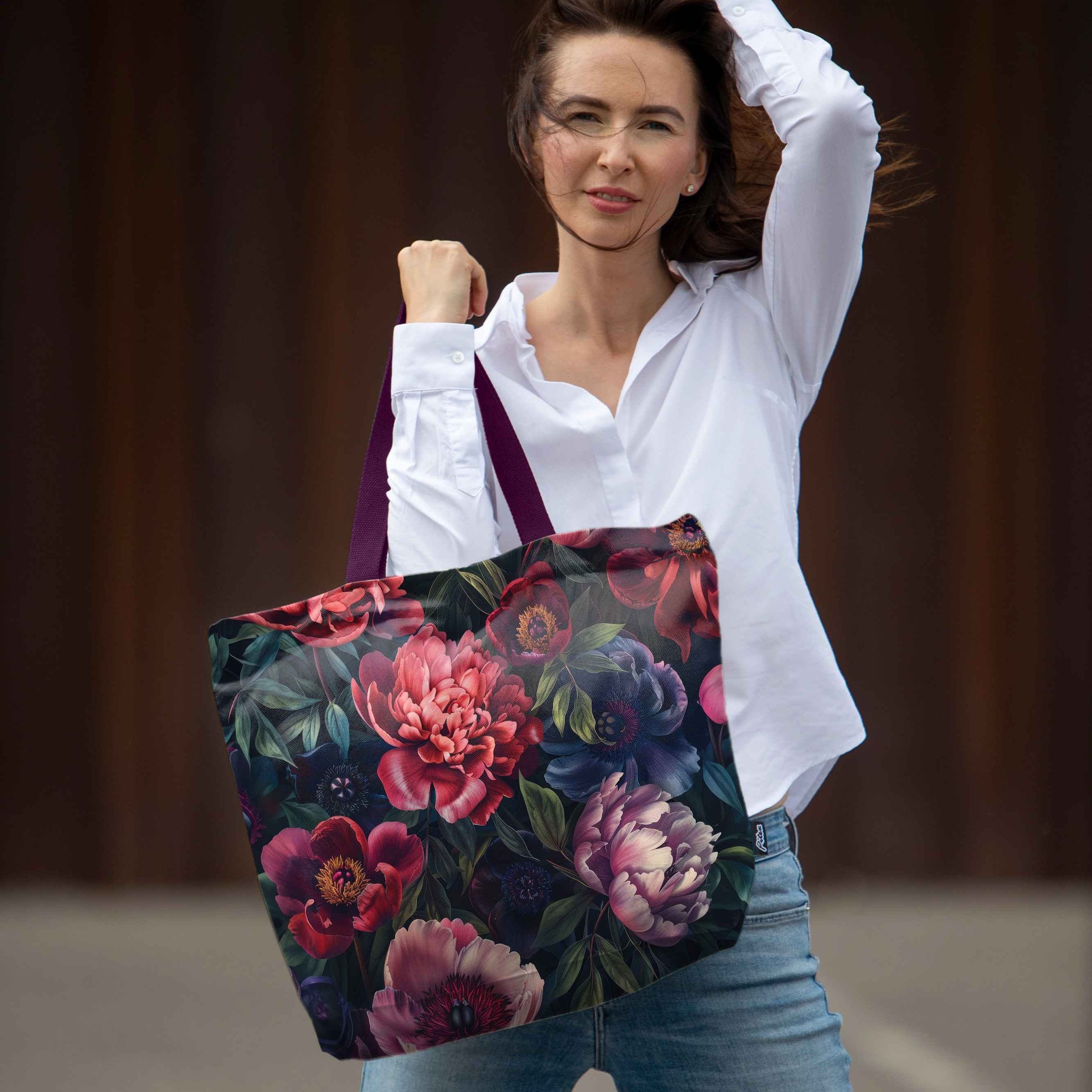 <tc>Tote bag Imagine "Night of Peonies"</tc>