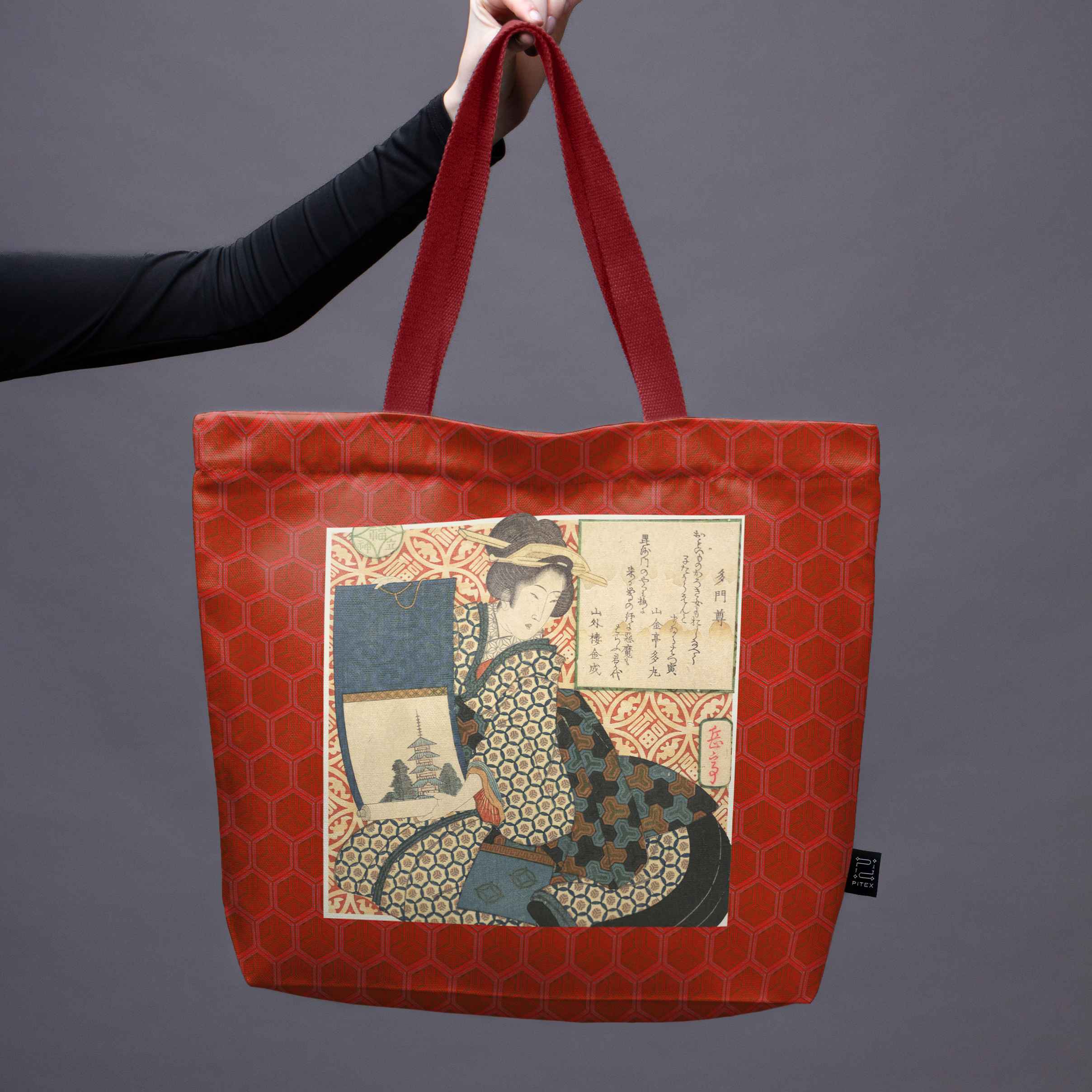 Shopping bag Yashima Gakutei „Geisha and the Scroll