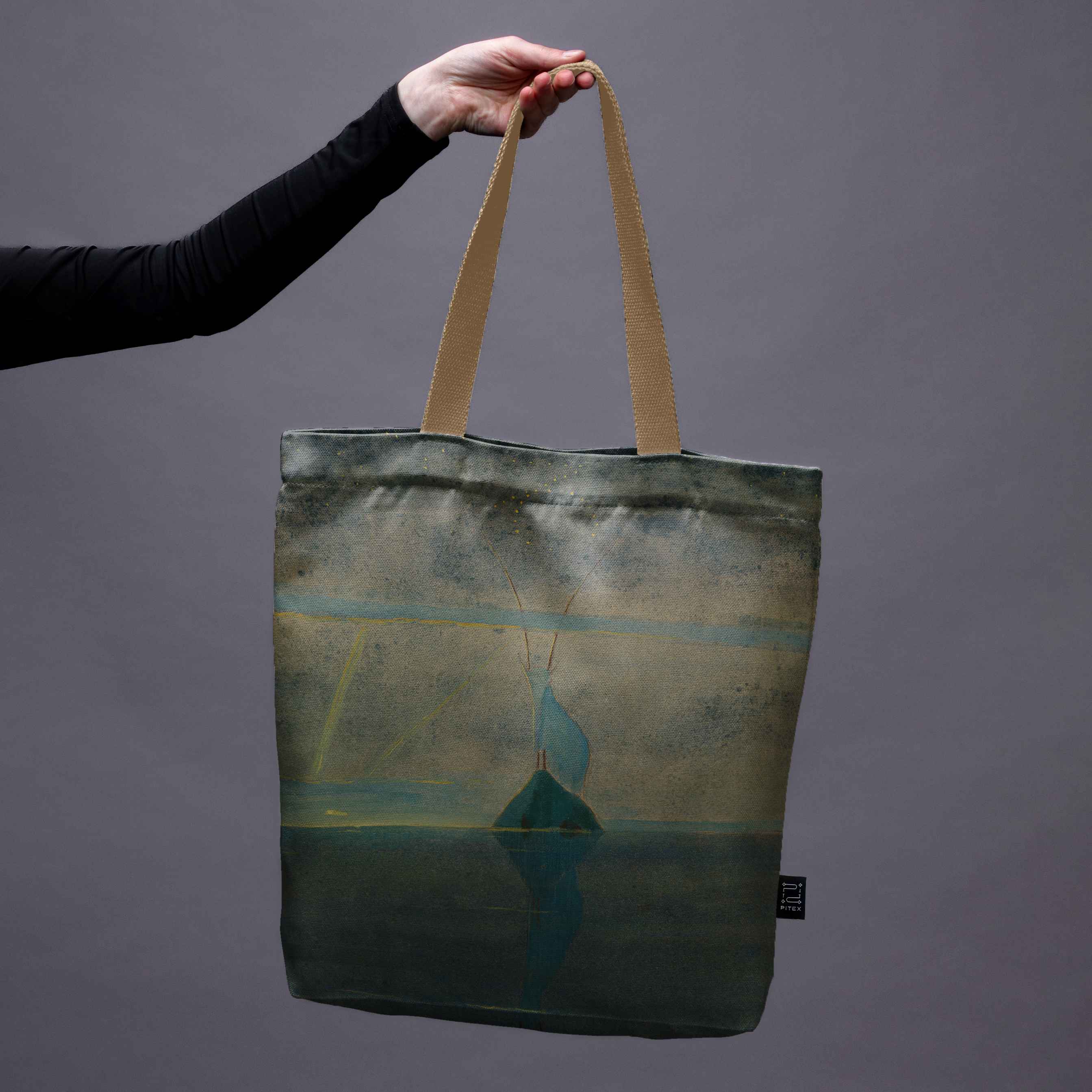 Pirkinių krepšys M. K. Čiurlionis „Saulė eina Ožiaragio ženklu