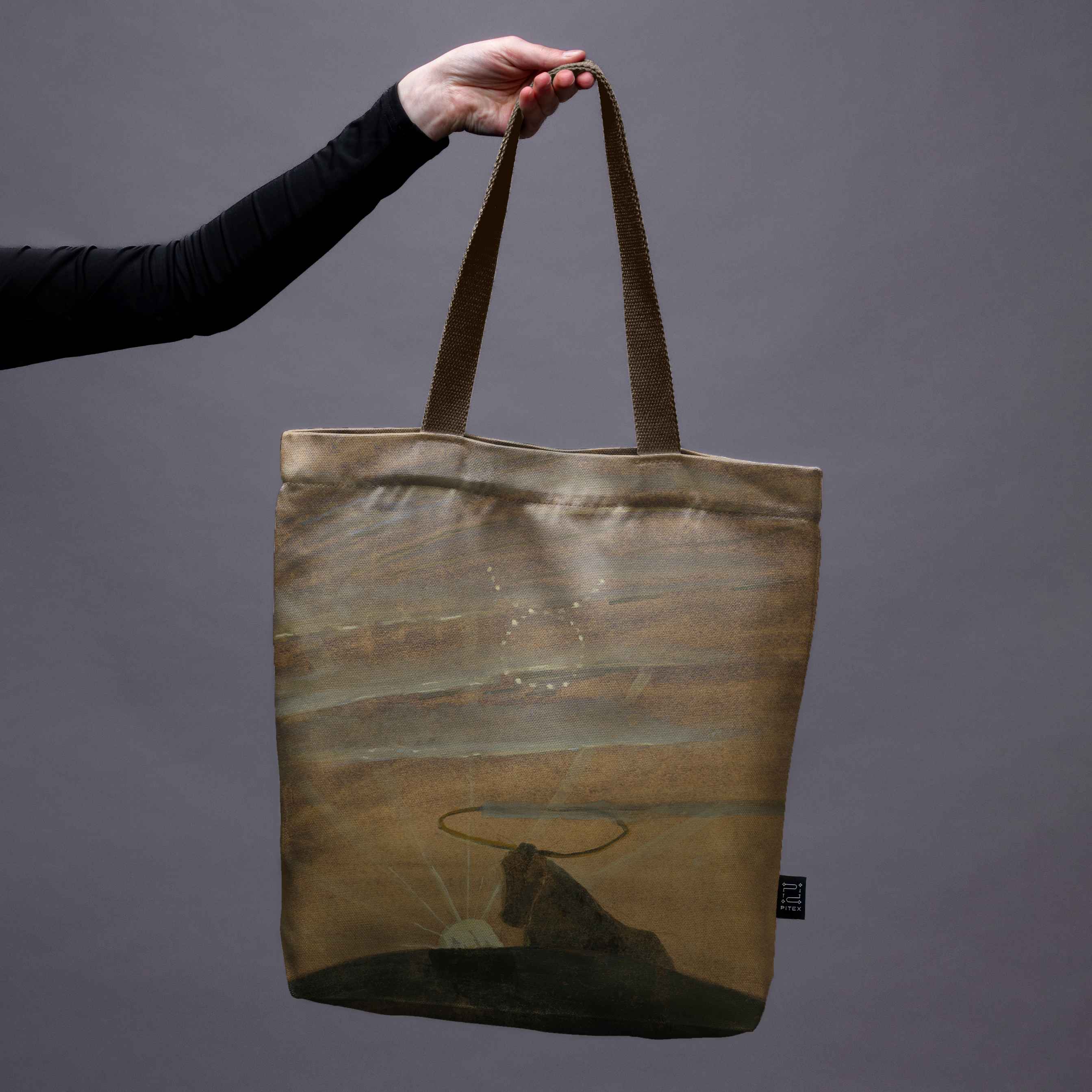 Pirkinių krepšys M. K. Čiurlionis „Saulė eina Jaučio ženklu