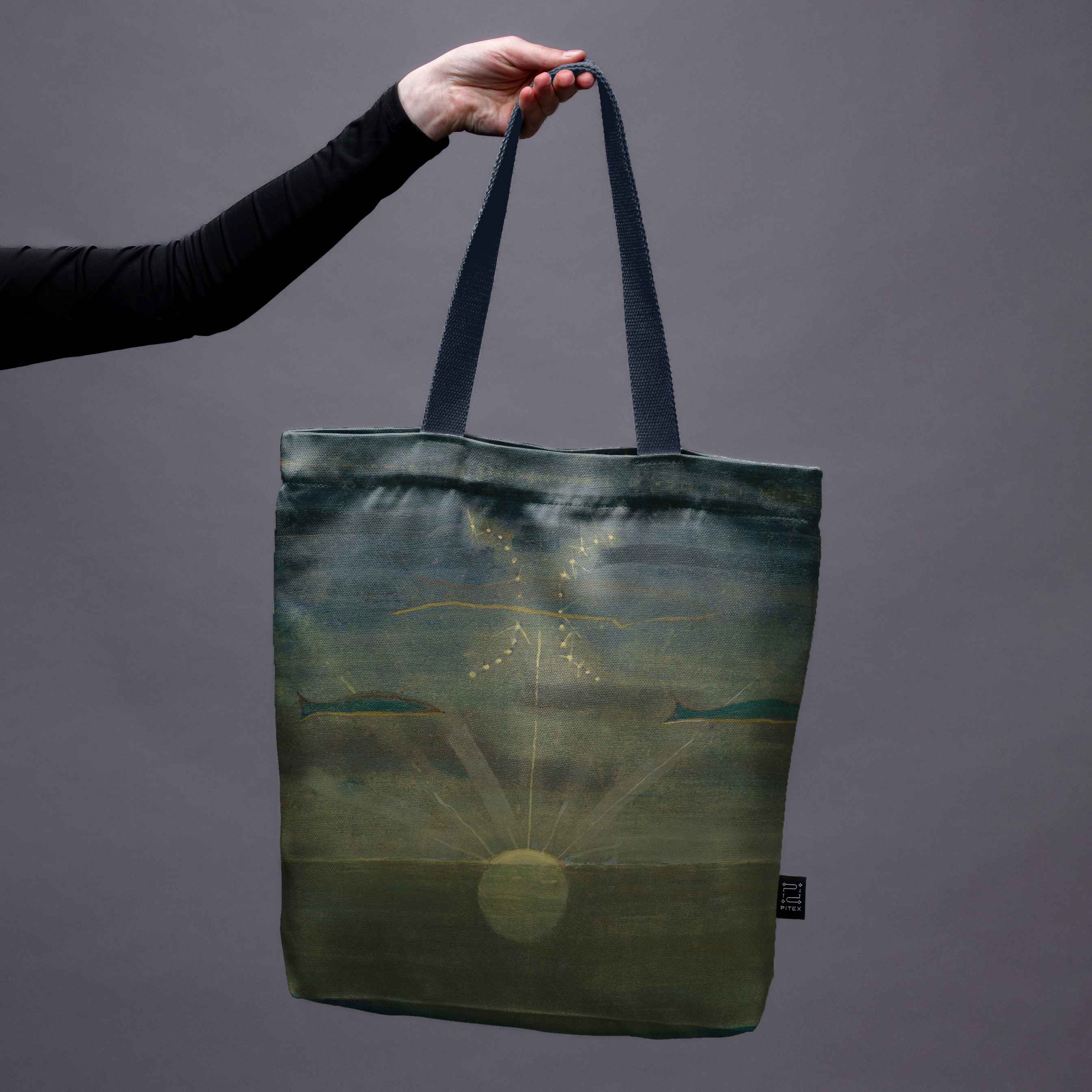 Pirkinių krepšys M. K. Čiurlionis „Saulė eina Žuvų ženklu