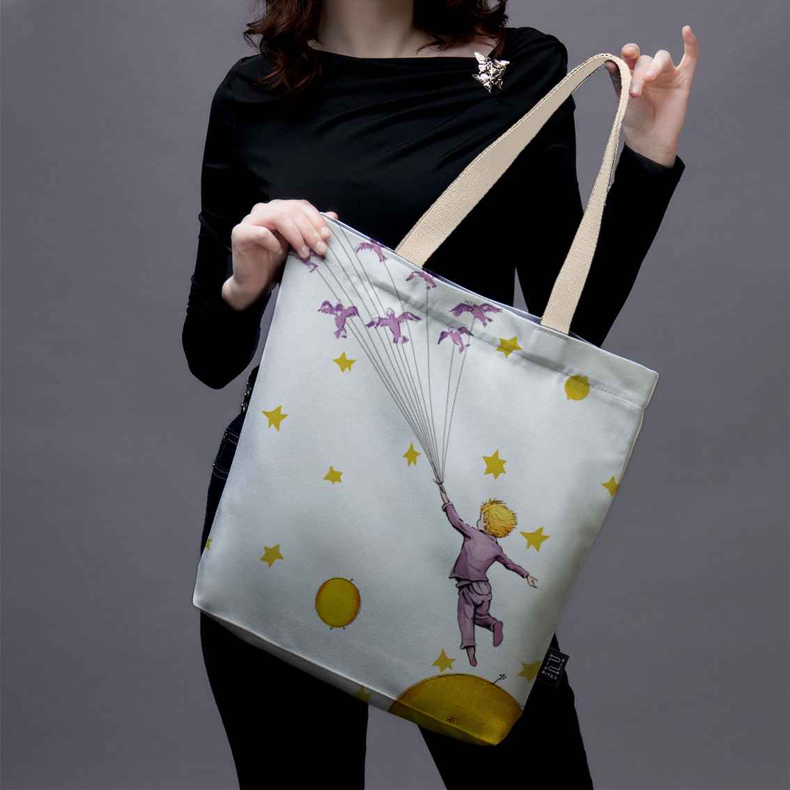 Pirkinių krepšys Antoine de Saint-Exupéry Mažasis princas „Paukščiai