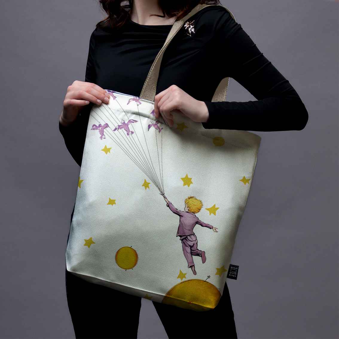 Pirkinių krepšys Antoine de Saint-Exupéry Mažasis princas „Paukščiai