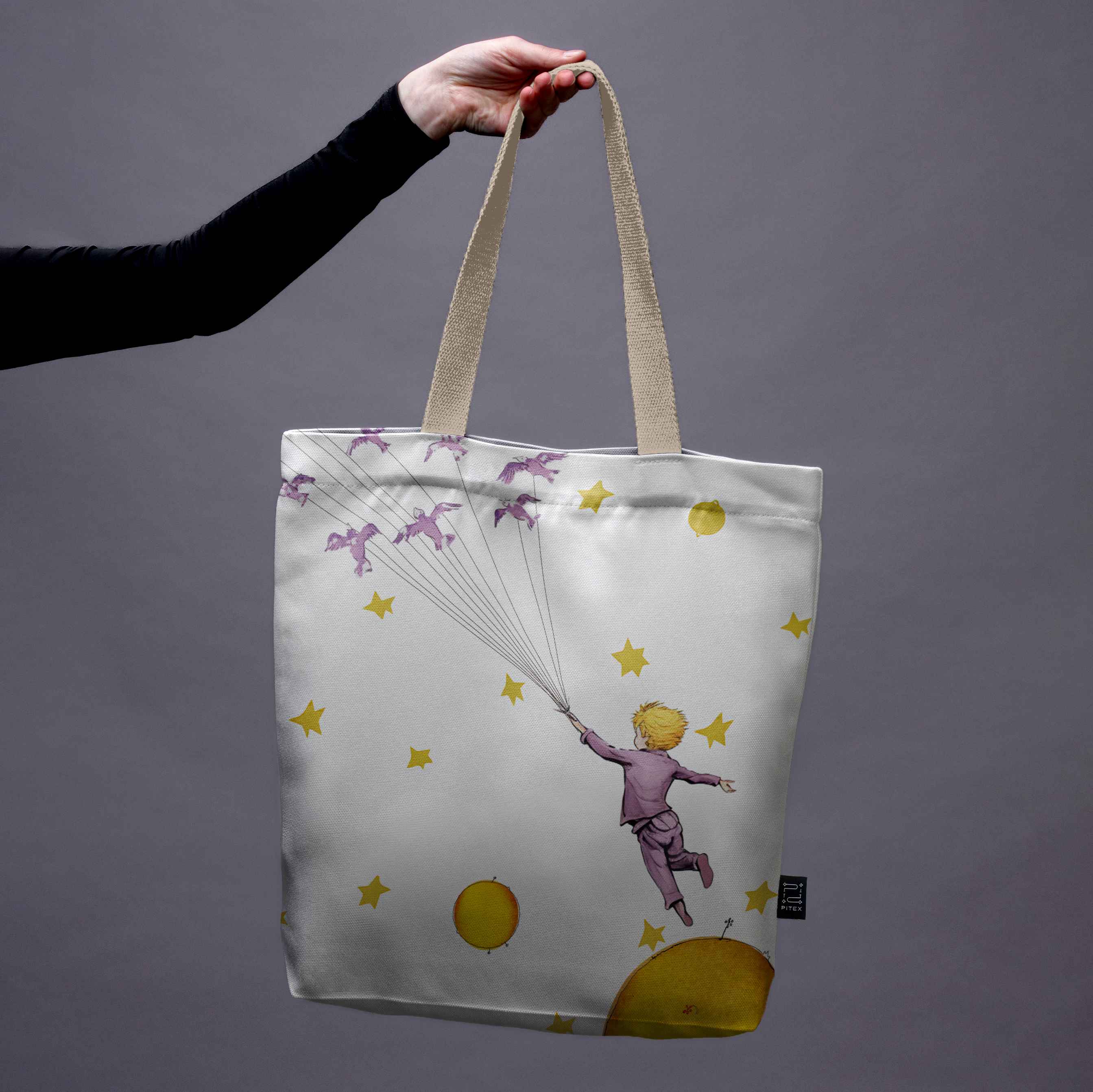 Pirkinių krepšys Antoine de Saint-Exupéry Mažasis princas „Paukščiai