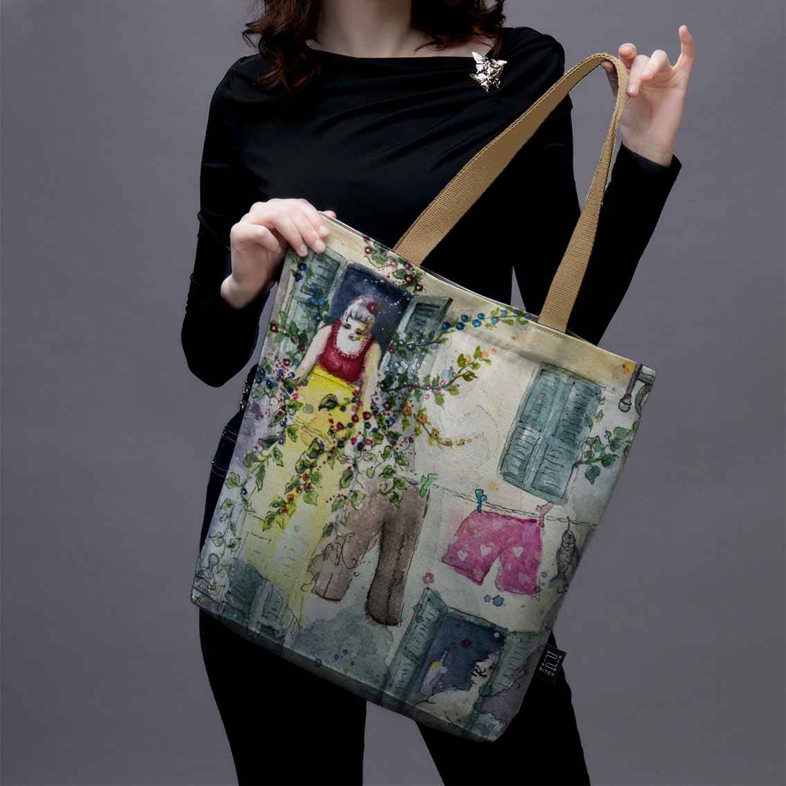 Pirkinių krepšys Theresa Van Cherry „Langas