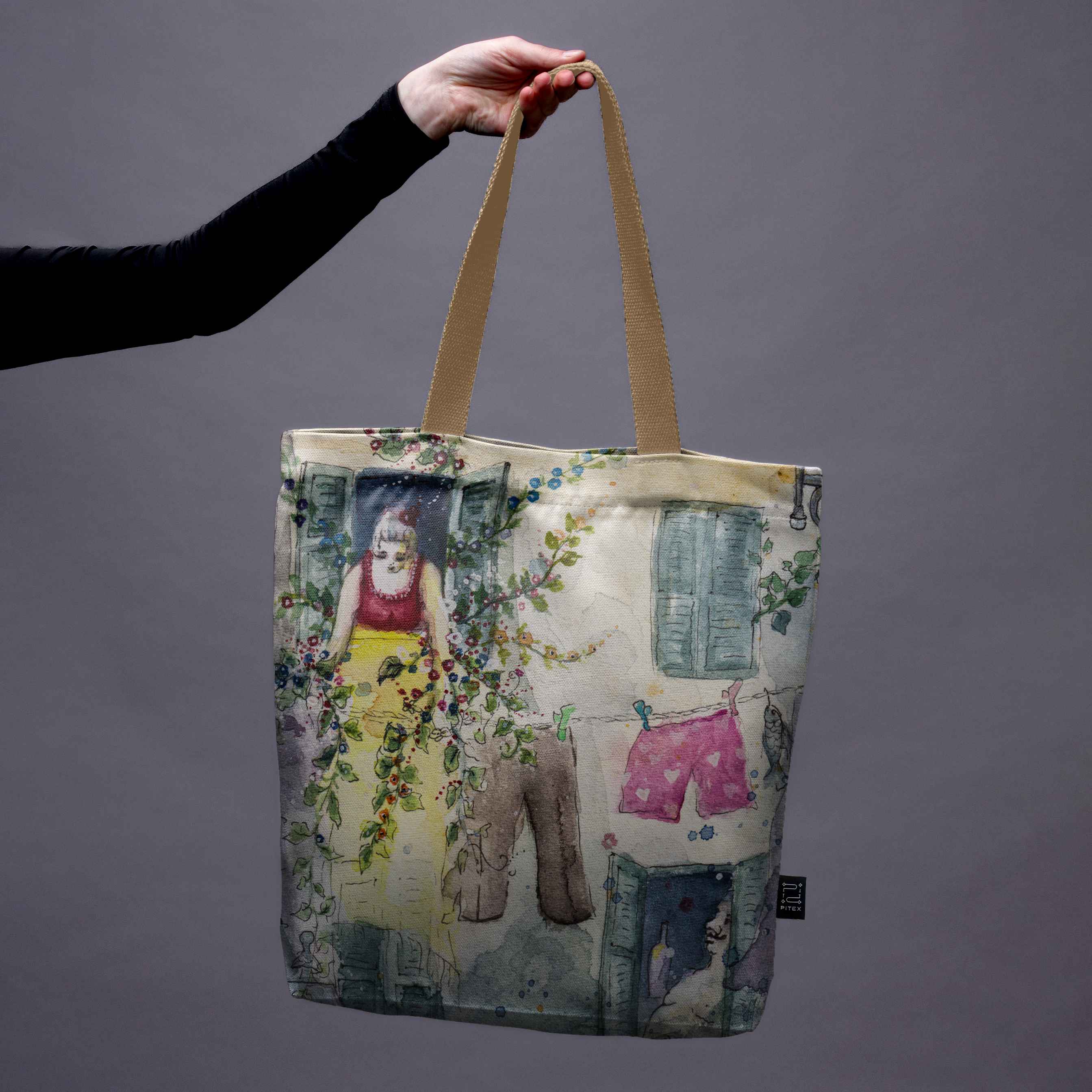 Pirkinių krepšys Theresa Van Cherry „Langas