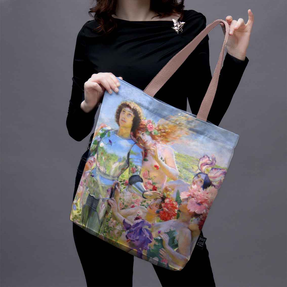 Pirkinių krepšys Georges Rochegrosse „Gėlių riteris