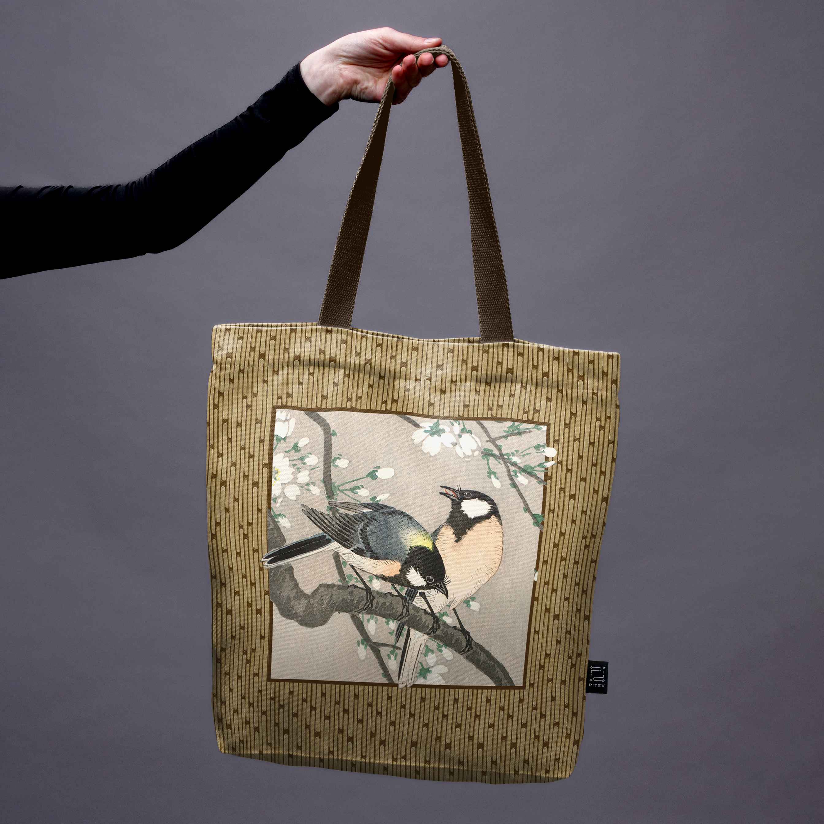 Shopping bag Ohara Koson „Tits on a cherry branch