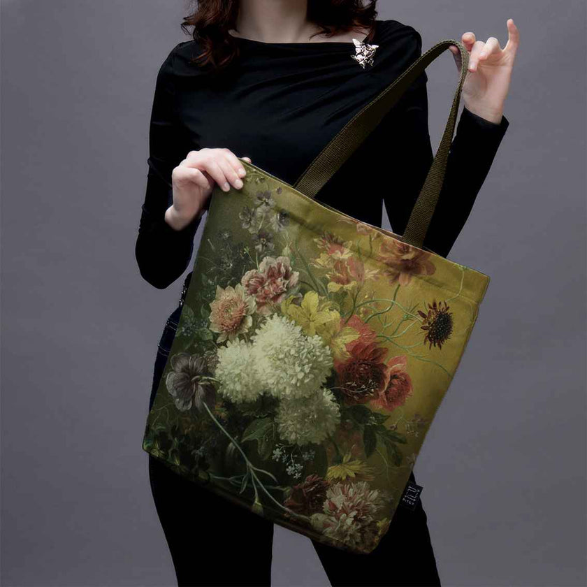 Pirkinių krepšys Gregorius van Os „Still Life with Flowers