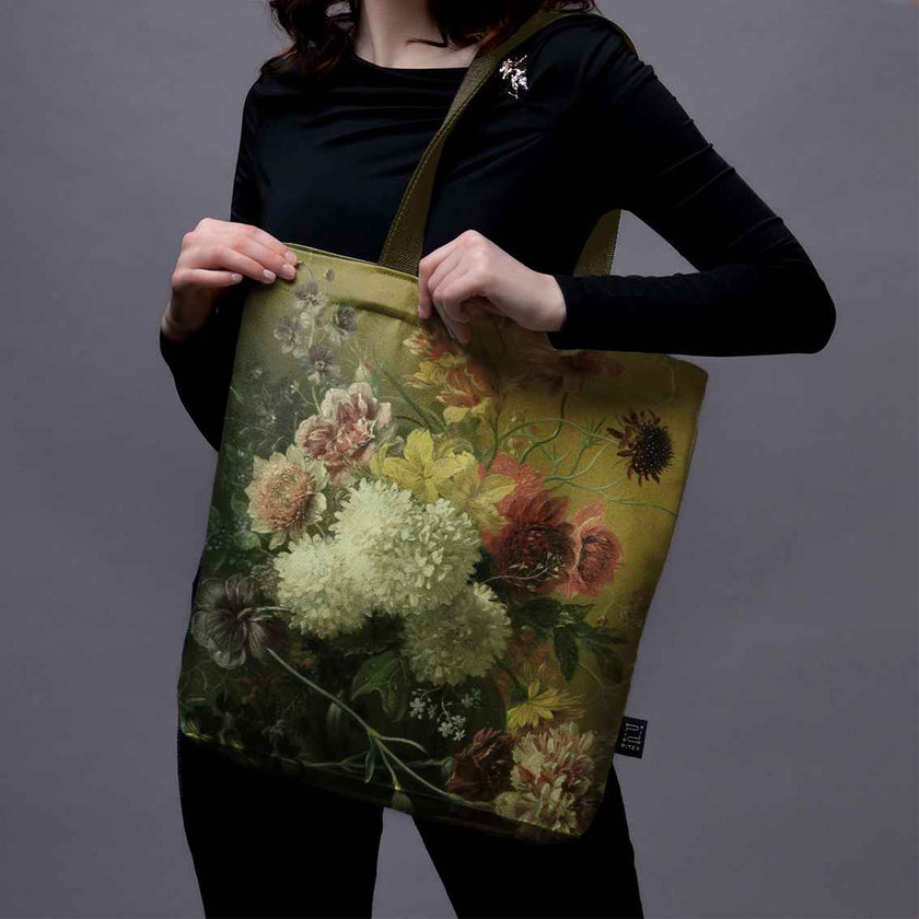 Pirkinių krepšys Gregorius van Os „Still Life with Flowers