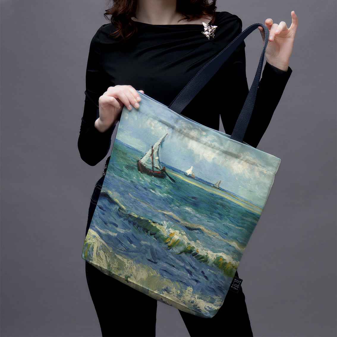 Pirkinių krepšys Vincent van Gogh „The Sea at Les Saintes-Maries-de-la-Mer