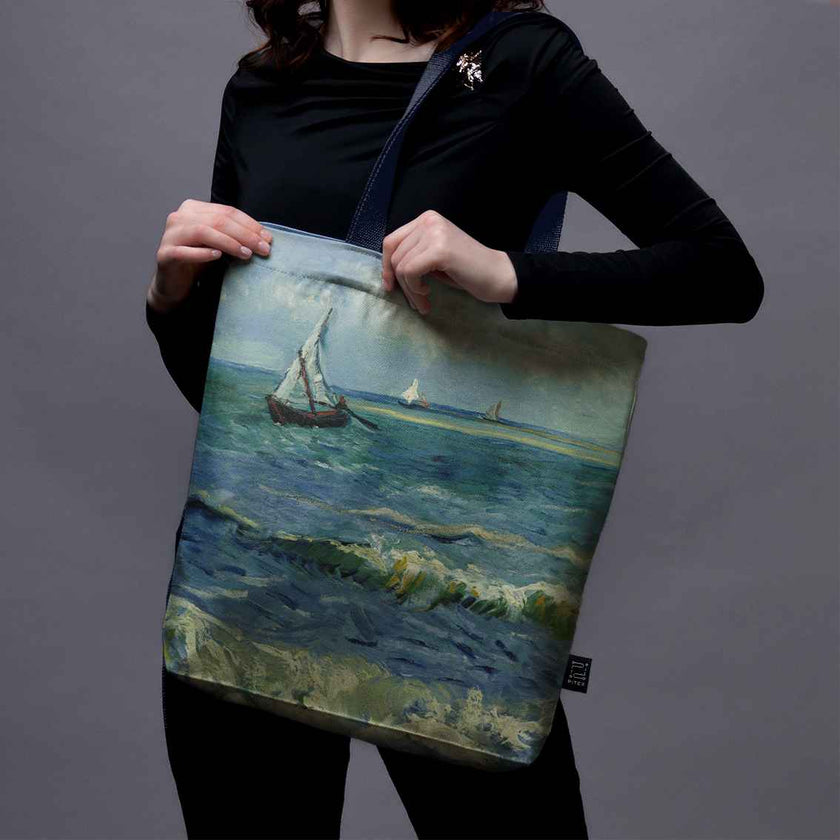 Pirkinių krepšys Vincent van Gogh „The Sea at Les Saintes-Maries-de-la-Mer