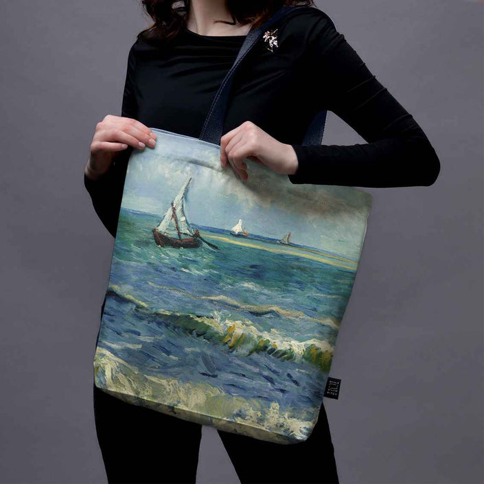 Pirkinių krepšys Vincent van Gogh „The Sea at Les Saintes-Maries-de-la-Mer