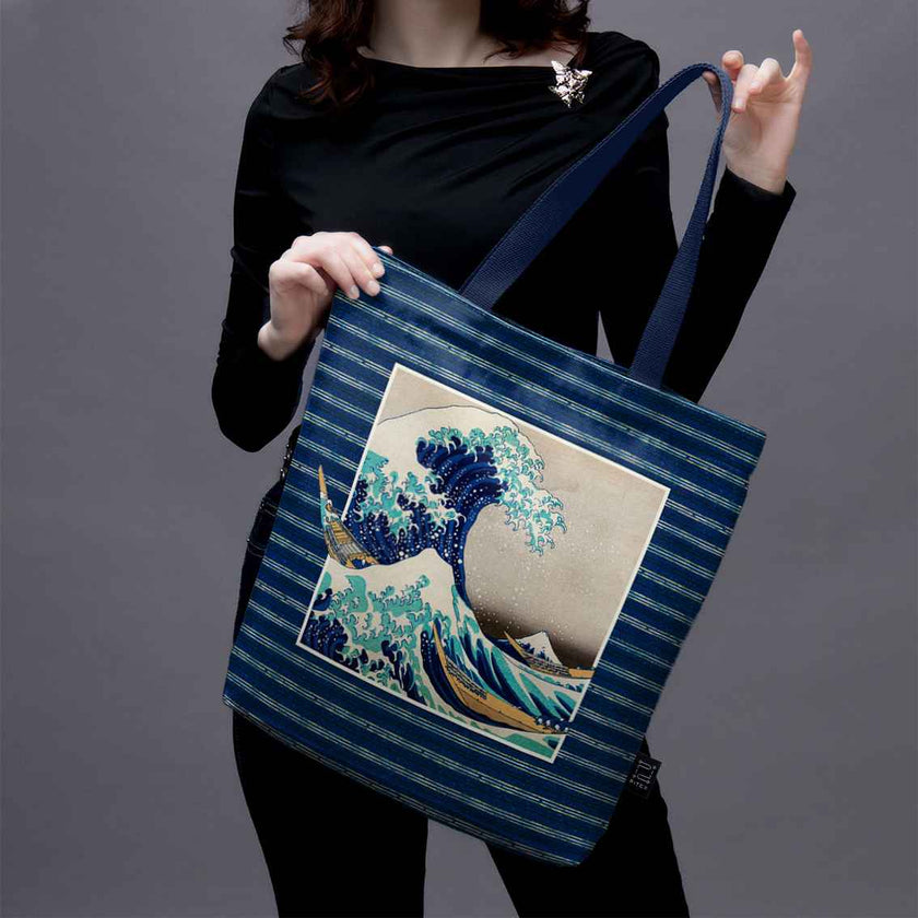 Pirkinių krepšys Katsushika Hokusai „Didžioji Kanagavos banga