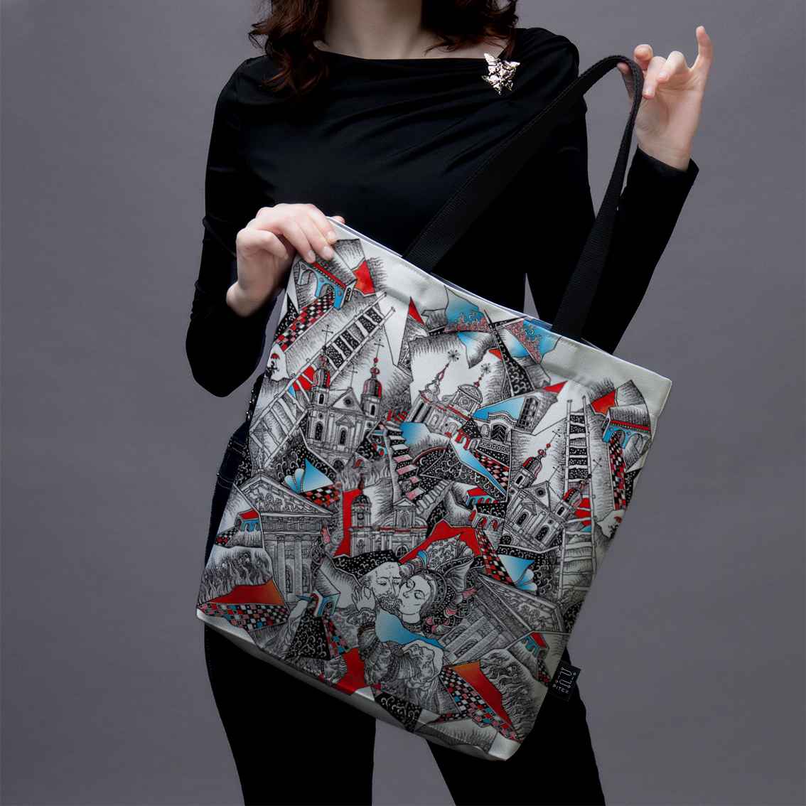 Pirkinių krepšys Aušra Čapskytė „Pabučiavimas. Linkėjimai iš Vilniaus