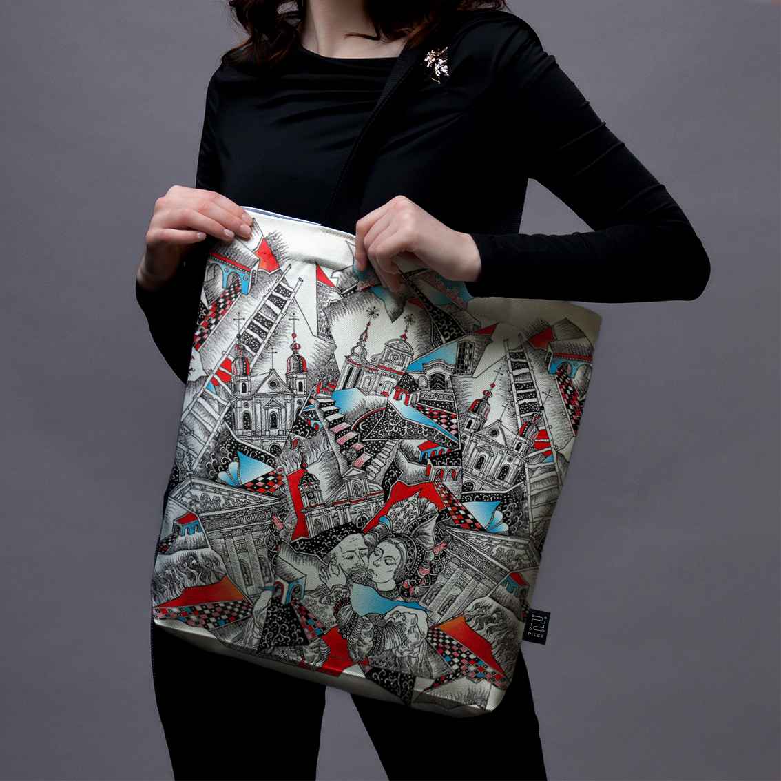 Pirkinių krepšys Aušra Čapskytė „Pabučiavimas. Linkėjimai iš Vilniaus