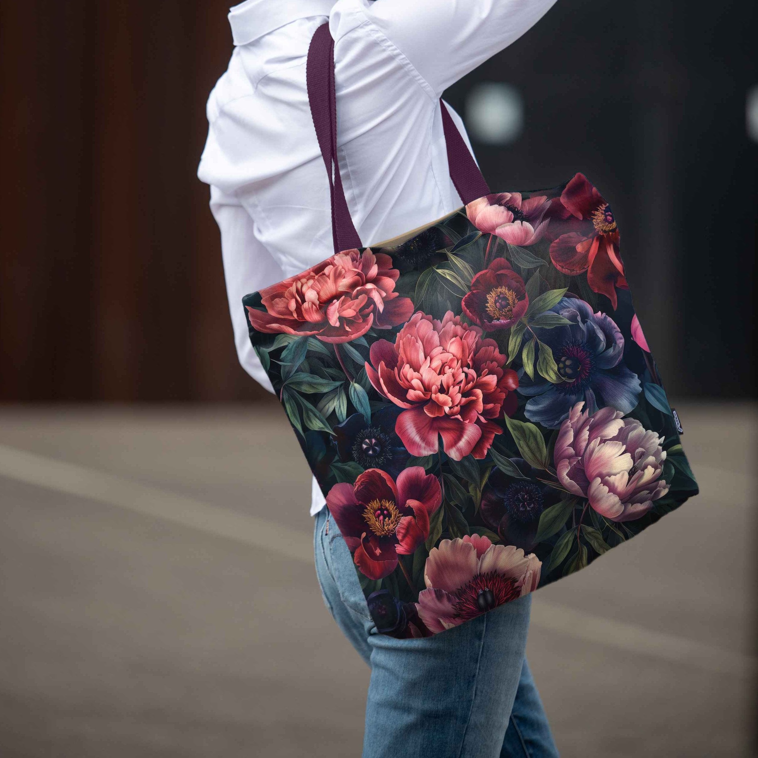 <tc>Tote bag Imagine "Night of Peonies"</tc>