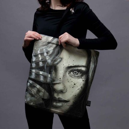 Pirkinių krepšys „Mergina su plunksna