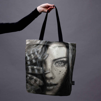 Pirkinių krepšys „Mergina su plunksna