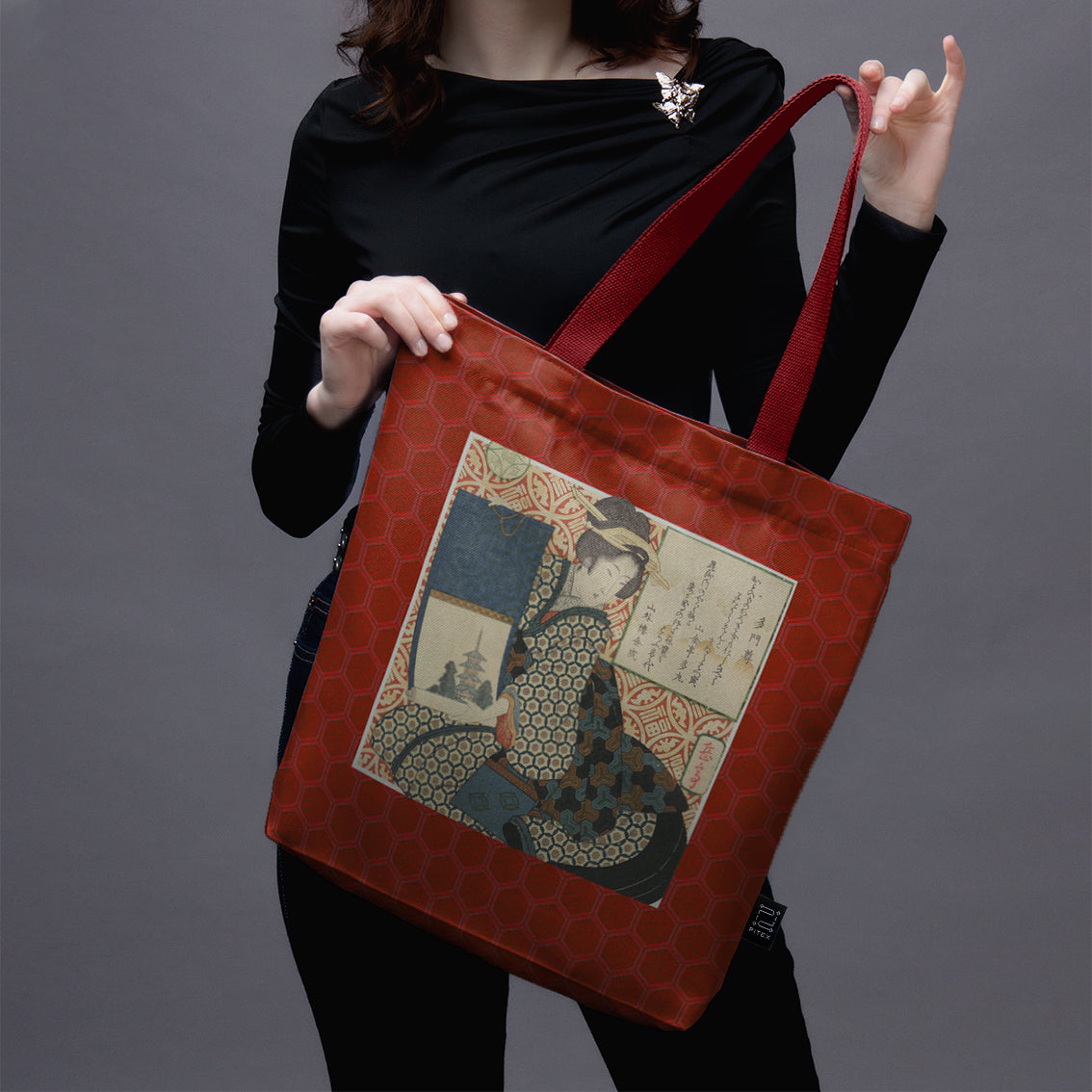 Pirkinių krepšys Yashima Gakutei „Geiša ir rankraštis