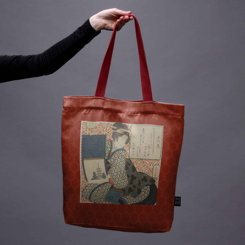 Pirkinių krepšys Yashima Gakutei „Geiša ir rankraštis