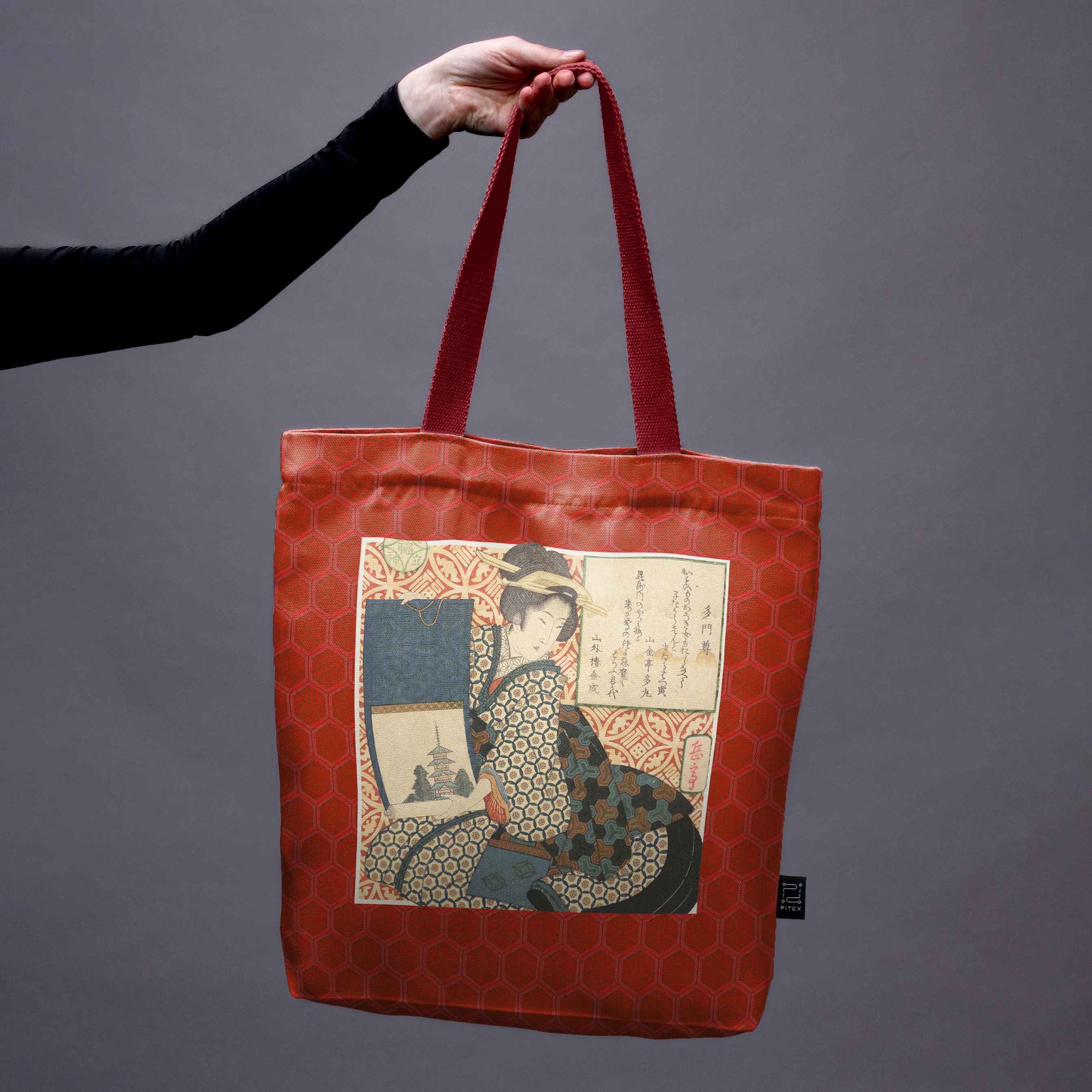 Shopping bag Yashima Gakutei „Geisha and the Scroll