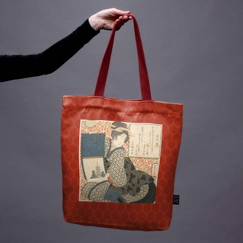 Shopping bag Yashima Gakutei „Geisha and the Scroll