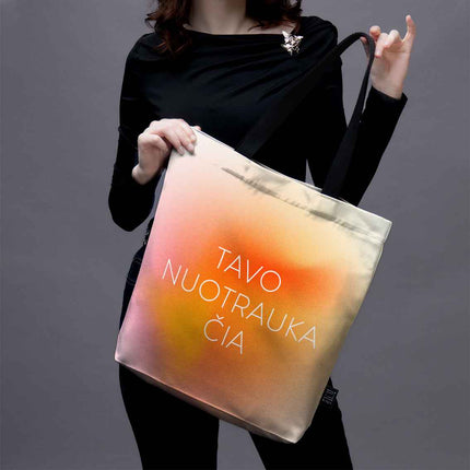 Pirkinių krepšys su jūsų nuotrauka