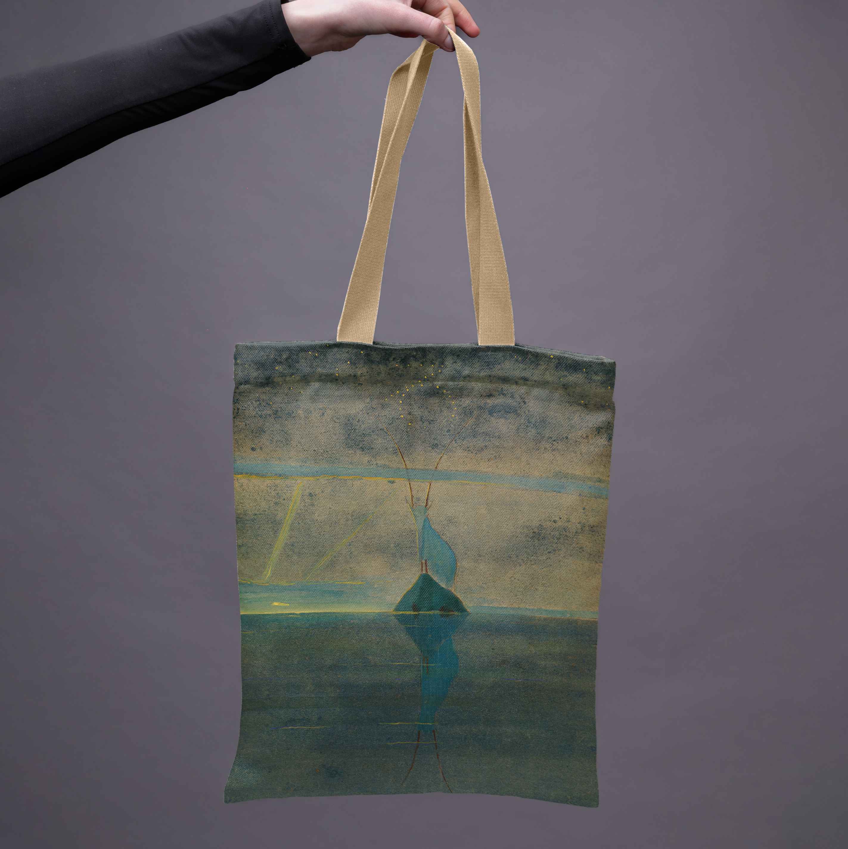 Pirkinių krepšys M. K. Čiurlionis „Saulė eina Ožiaragio ženklu