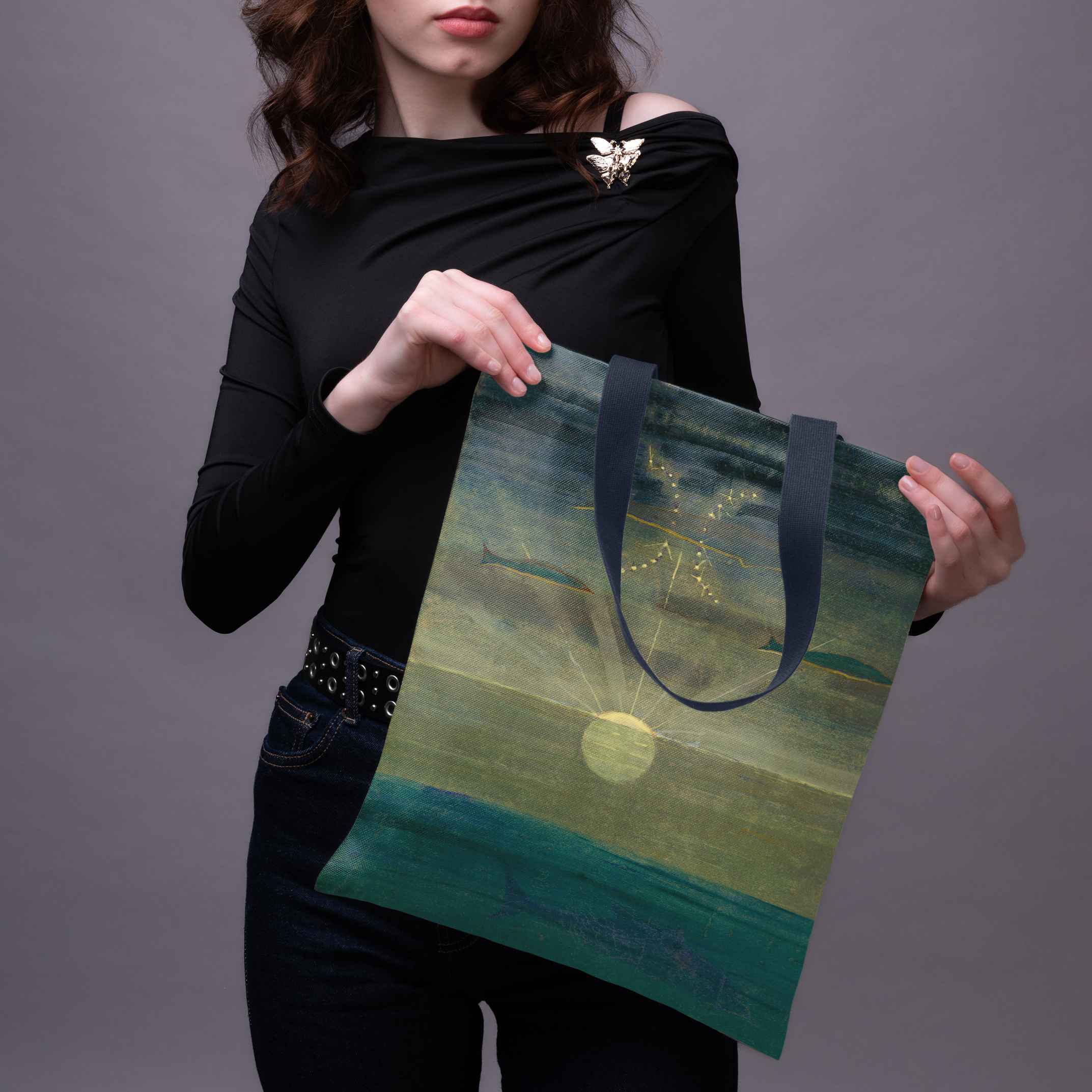 Pirkinių krepšys M. K. Čiurlionis „Saulė eina Žuvų ženklu