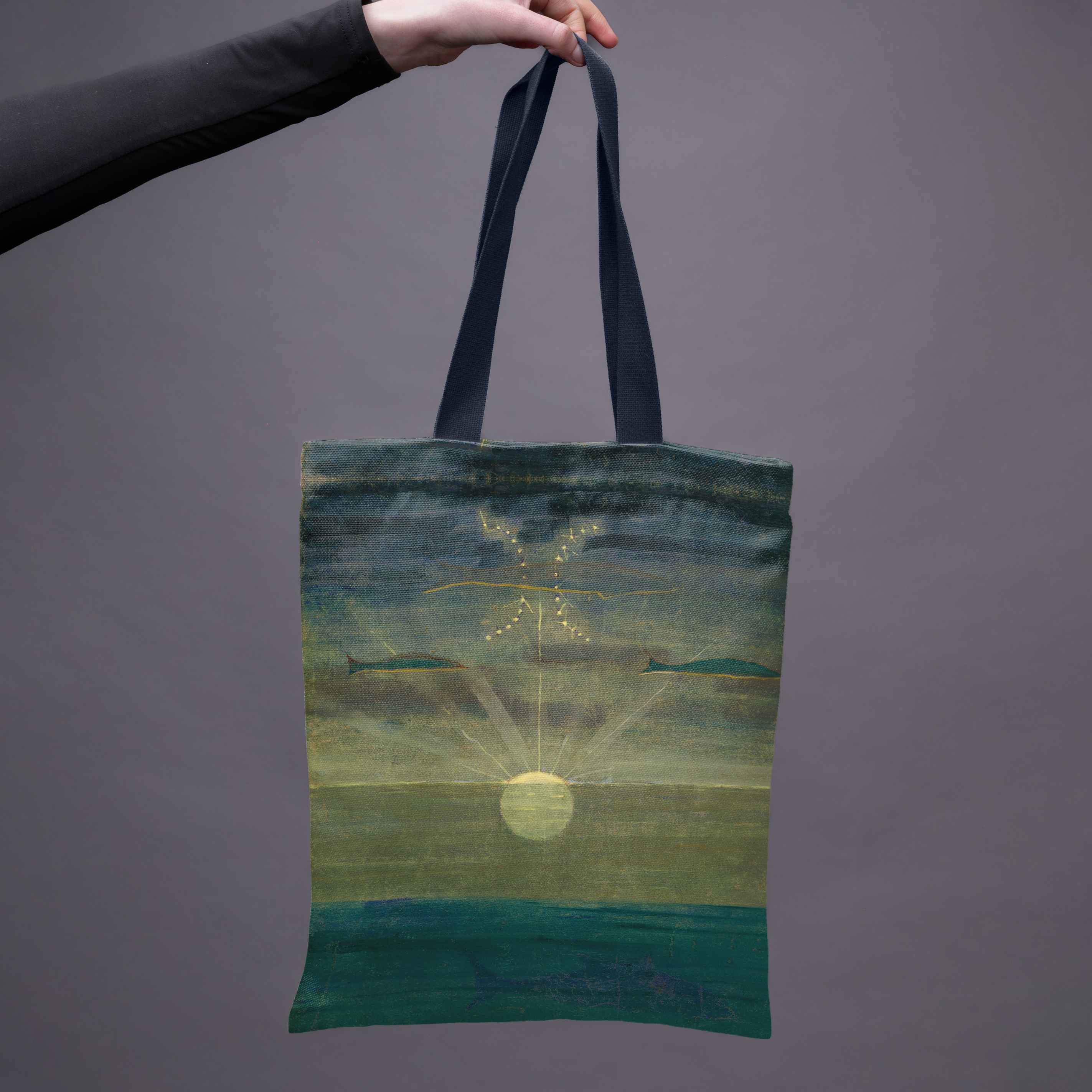 Pirkinių krepšys M. K. Čiurlionis „Saulė eina Žuvų ženklu