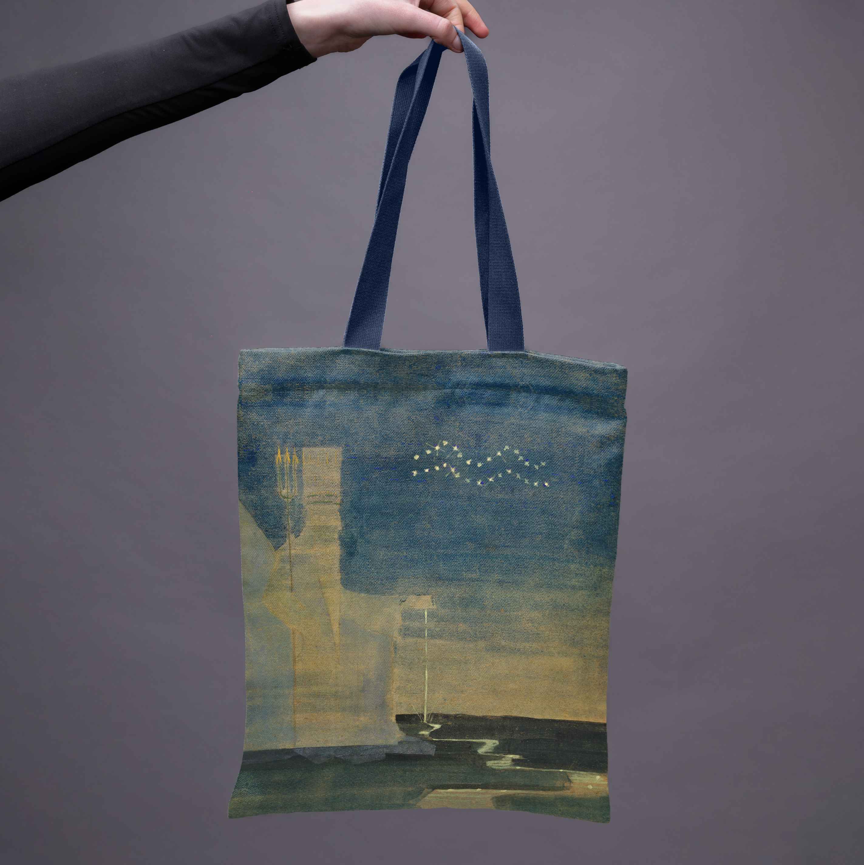 Pirkinių krepšys M. K. Čiurlionis „Saulė eina Vandenio ženklu