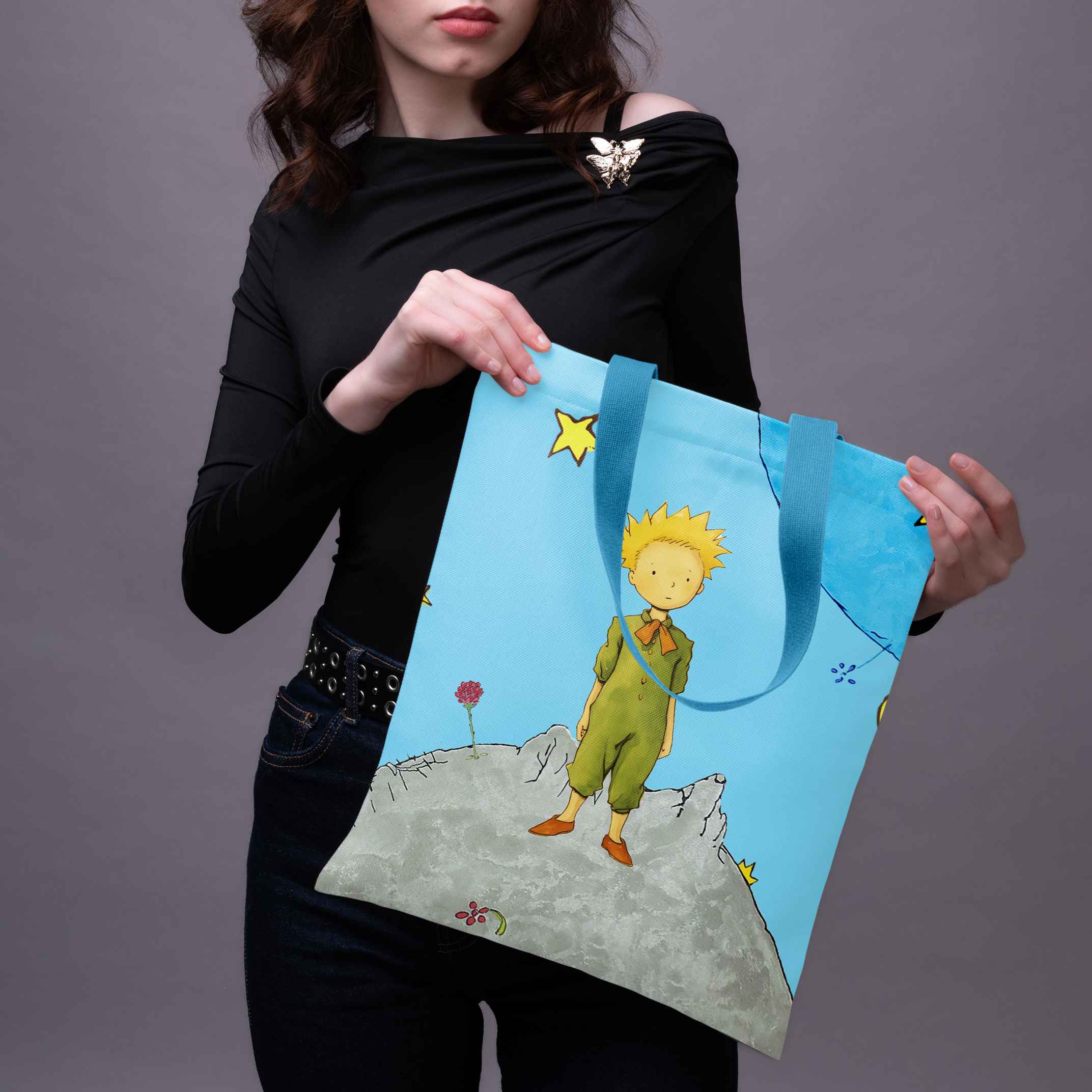 Pirkinių krepšys Antoine de Saint-Exupéry Mažasis princas „Planeta