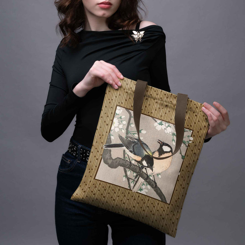 Shopping bag Ohara Koson „Tits on a cherry branch