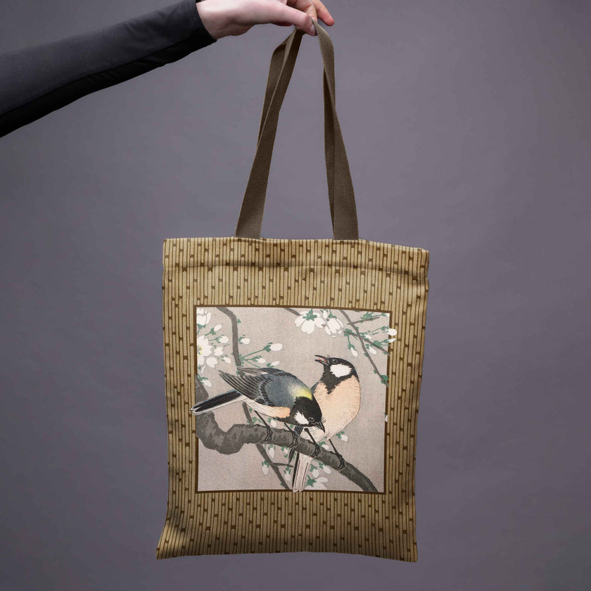 Shopping bag Ohara Koson „Tits on a cherry branch