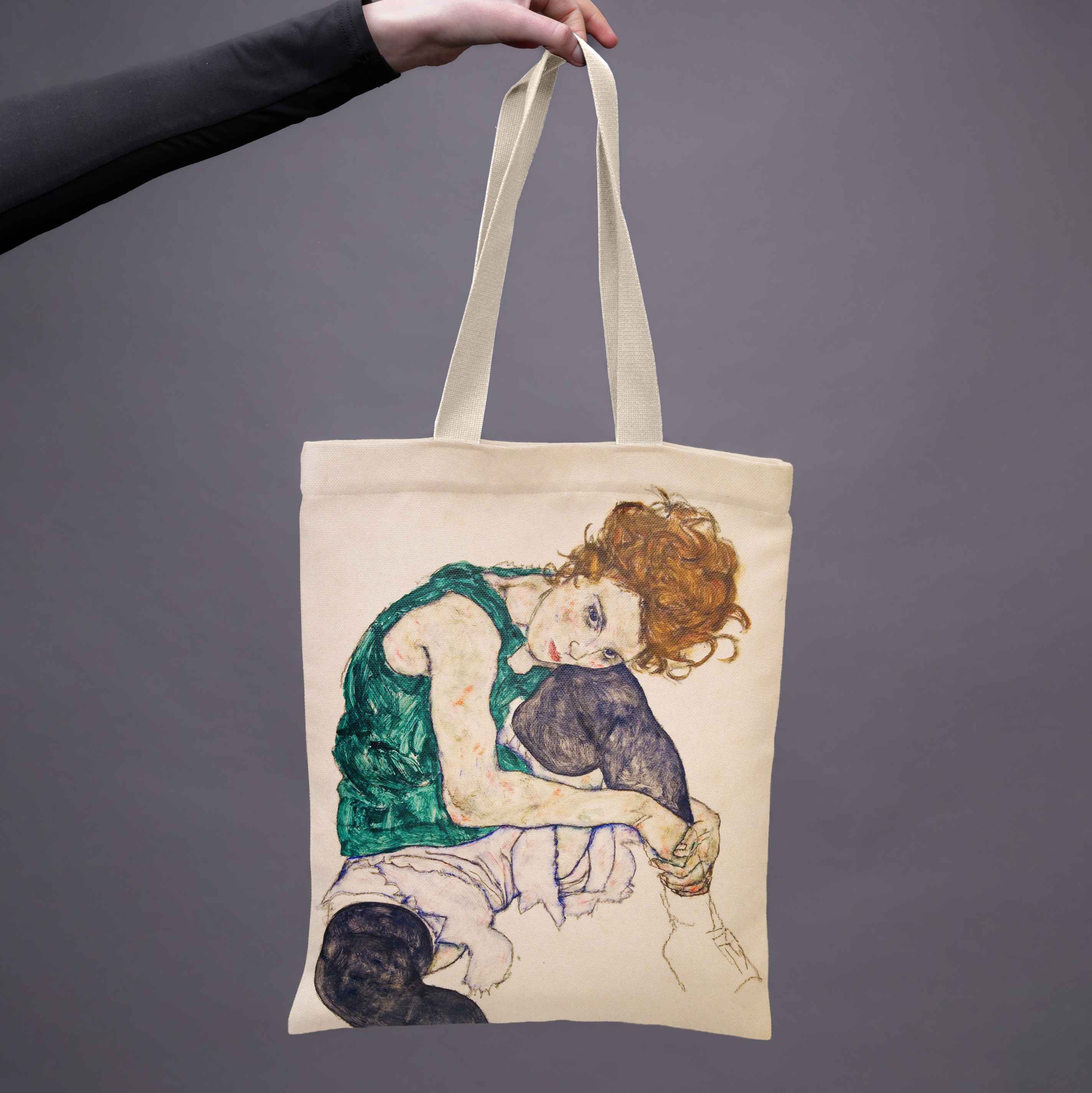 Pirkinių krepšys Egon Schiele „Seated Woman with Legs Drawn Up