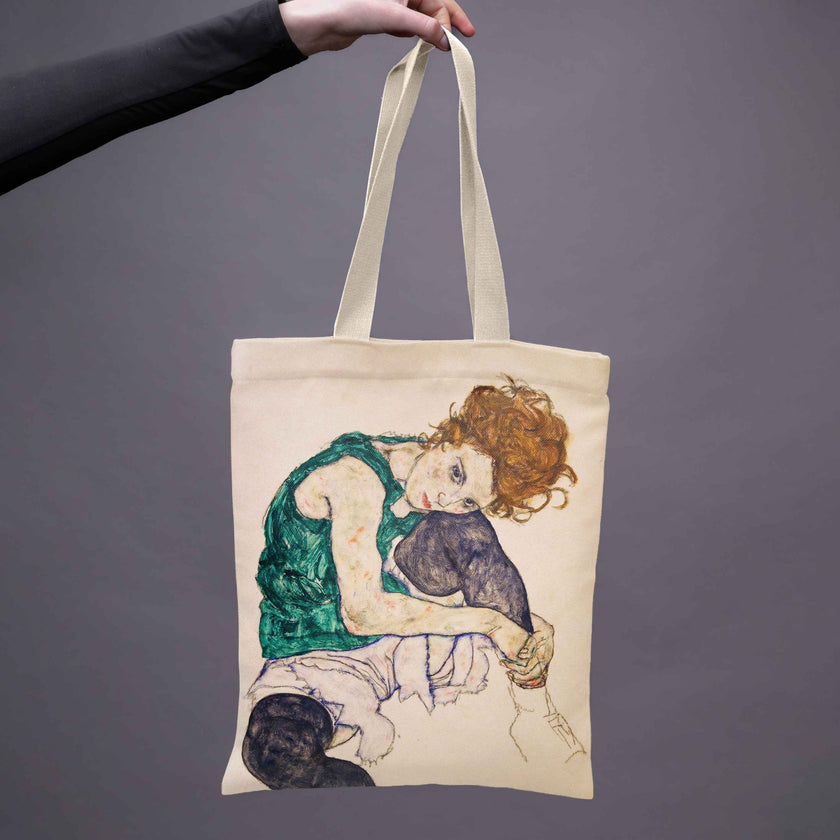 Pirkinių krepšys Egon Schiele „Seated Woman with Legs Drawn Up